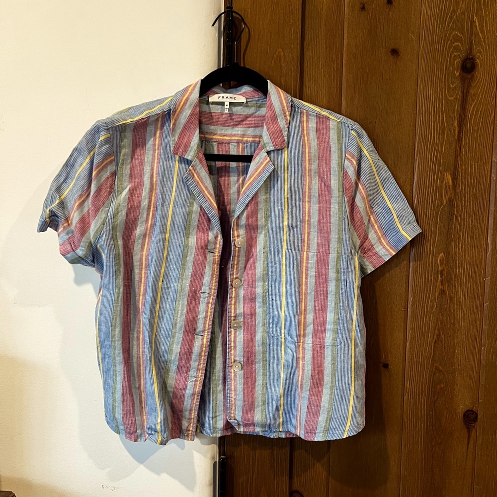 Frame multicolor women’s top - size medium.